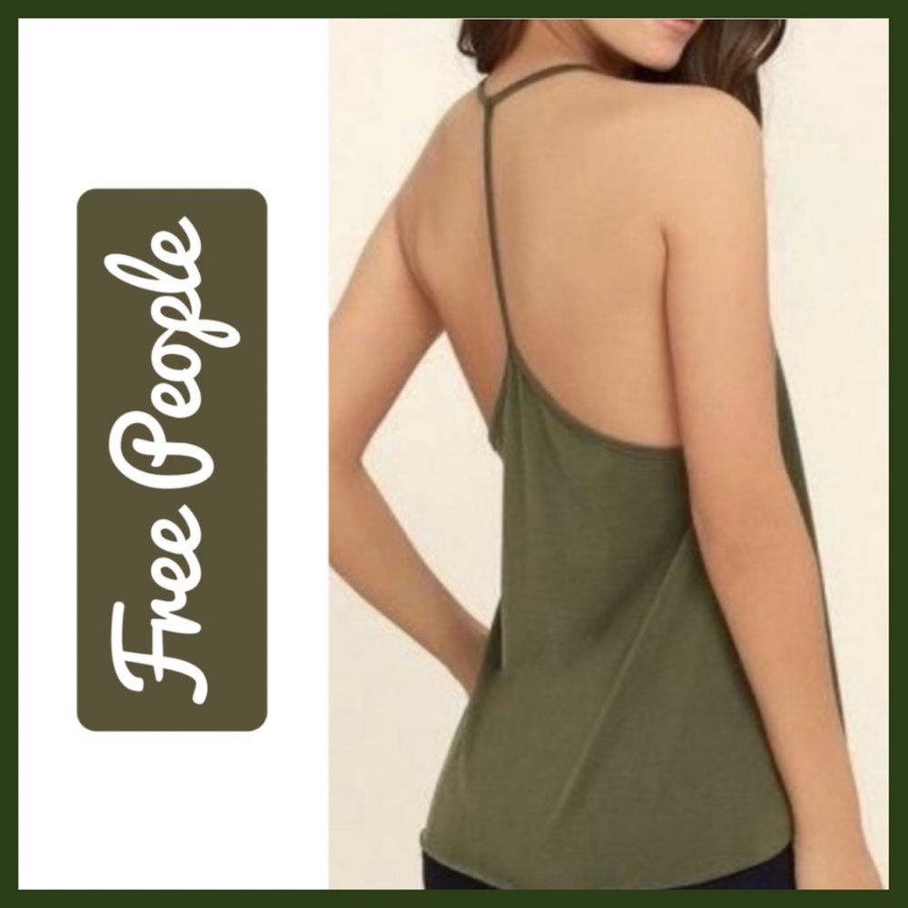 Free People Intimately Strappy Tank Green XS S M